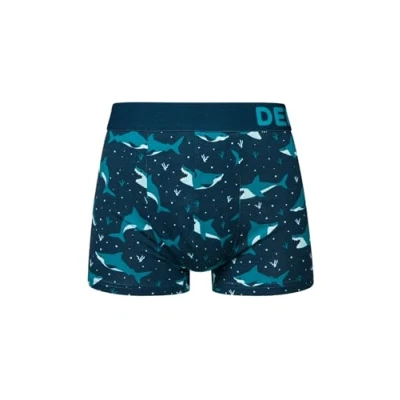 Image de Dedoles Boxer Homme &amp; Garçon sous vêtements Caleçon Coton Beaucoup Designs Amusants Hockey Barbecue Football Citron Lime Cadeau, Couleur: Bleu, Motif: Requin Bleu (Boxer raccourcis), Taille: M
