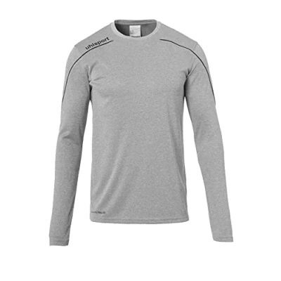 Image de uhlsport Stream 22 Langarm Maillot Homme, Gris foncé/Noir, XL