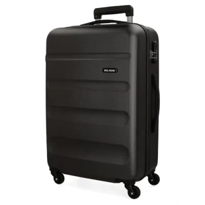 Image de Roll Road Flex Valise Grande Noir 51x74x28 cms Rigide ABS Serrure à combinaison 91L 3,8Kgs 4 roues