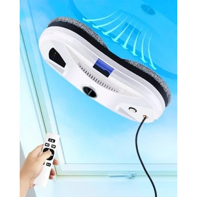 Image de LIECTROUX YW610 Robot Nettoyeur Vitre Automatique, avec Fonction de pulvérisation d&#039;eau, Navigation Intelligente, Triple Système Sécurité, pour Surfaces Lisses, 10 Lingettes