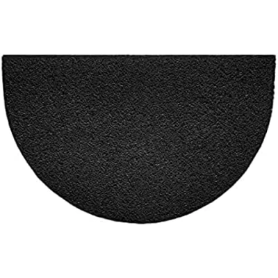 Image de Nicoman Paillasson Demi Lune en Relief Lavable au Jet 70 x 44 cm (Noir, uni) Utilisation extérieur Uniquement