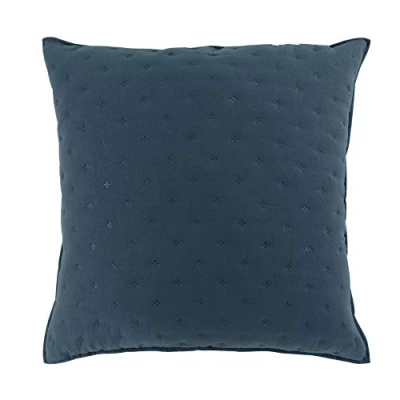 Image de douceur d&#039;intérieur, Housse de Coussin (60 x 60 cm) Mellow Chic Bleu/Blanc, Microfibre Bicolore