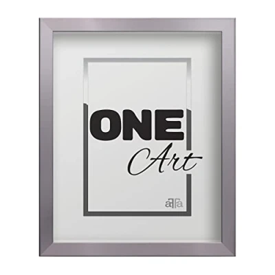 Image de aFFa frames, Hekla, Cadre photo MDF, Facile à nettoyer, Rectangle, Avec façade en verre acrylique, Argent, 30x40 cm
