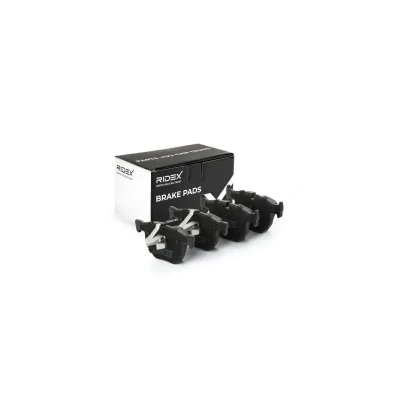 Image de RIDEX 402B0282 Jeu de plaquettes frein Essieu arrière préparé pour indicateur d&#039;usure, contact signal d&#039;usure exclu avec clip piston