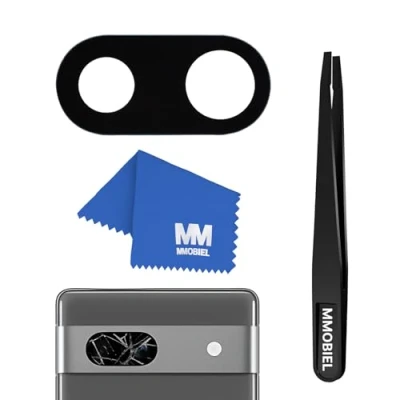 Image de MMOBIEL Lentille en Verre pour Caméra Arrière Compatible avec Google Pixel 7a Vitre Appareil Photo Inclus Double Face Adhésif, Pincettes et Chiffon