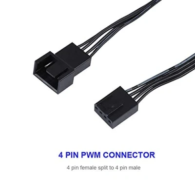 Image de Eboxer Lot de 5 câbles rallonge pour Ventilateur PWM aansluitkast à 4 Broches Ordinateur