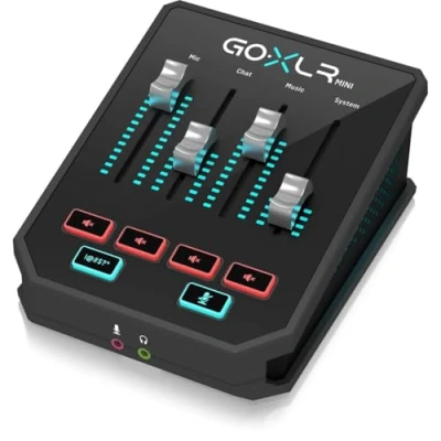 Image de TC Helicon Mélangeur de diffusion en ligne GoXLR MINI avec interface USB/audio et préampli Midas, compatible PC uniquement