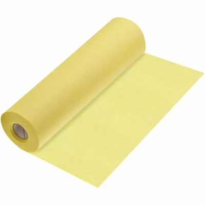 Image de 100%Mosel Chemin de Table en Non tissé, Jaune Pastel (30 cm x 25 m), Nappe décorative pour Anniversaires Mariages et des Occasions spéciales