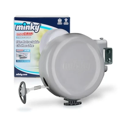 Image de Minky Corde Rétractable Blanc 15 Mètres 1 pièce