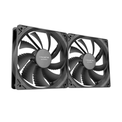 Image de Tacens Anima AF12X2, Kit 2x Ventilateurs 120mm, Fonctionnement Ultra Silencieux, Paliers FLUXUS, Flux d’Air Optimisé, Structure Renforcée Anti Vibrations, Performance Thermique Efficace, Noir