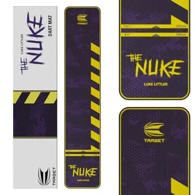 Image de TARGET Darts Tapis de fléchettes Luke Littler, Le Nuke Oche avec Pointe Souple et Distances Ligne Lancer en Acier antidérapants