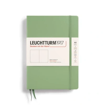 Image de LEUCHTTURM1917 361585 Carnet de notes Medium (A5), Couverture rigide, 251 pages numérotées, Sauge, blanc
