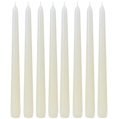 Image de Lot de 8 bougies pointues, table, chandelier, en blanc, contenu la livraison : pièces, dimensions H x Ø env. 25 2 cm.