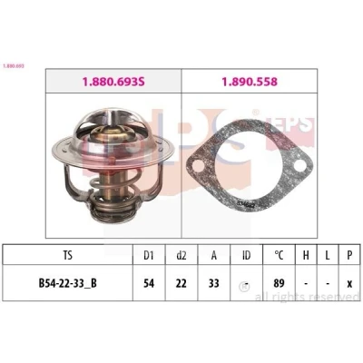 Image de FACET 7.8693 Thermostat d&#039;eau 89 54 Made in Italy OE Equivalent avec joint d&#039;étanchéite OPEL: Corsa D 3/5 portes, Zafira B, Meriva A