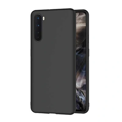 Image de AICEK Coque Compatible OnePlus Nord, Noir Silicone pour Nord Housse Etui Case (6,44 Pouces)