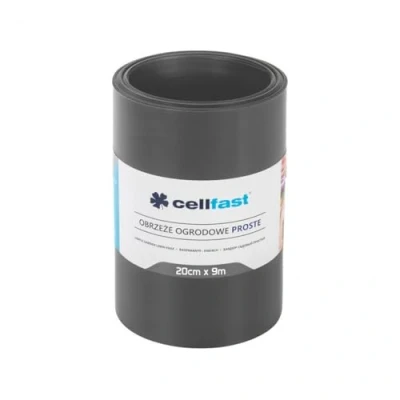 Image de Cellfast Bordure de pelouse ondulée en Plastique Graphite 20 cm x 9 m
