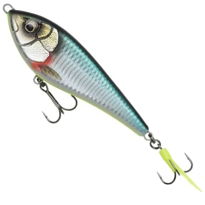 Image de Savage Gear Deviator Swim Jerkbait Couleur : vert argenté, longueur/poids/comportement de natation 12,5 cm/50 g/descente lente