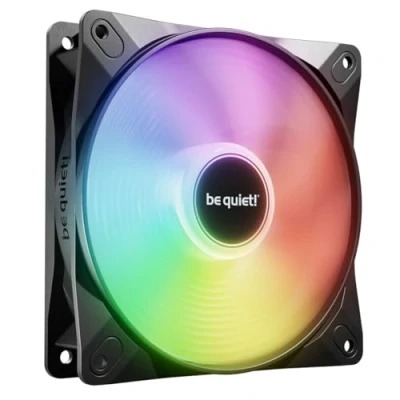 Image de be quiet! Light Wings LX 120mm PWM high speed ventilateur, hub éclairé et pales dépolies, des effets d&#039;éclairage spectaculaires, 16 LED RGB adressables, 9 de ventilateur à l’inclinaison idéale