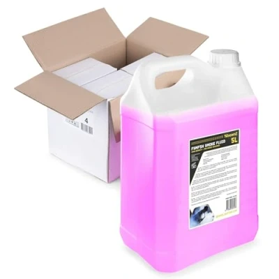 Image de BeamZ FSMF5H 4x 5L de Liquide pour Machine à Fumée Haute Densité, Performance, ne laisse Pas Résidus, Biodégradable, Non Toxique la Santé et l&#039;Environnement