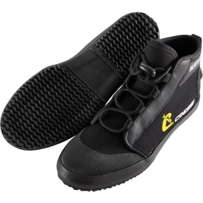 Image de CRESSI Malmo Rock Boots Bottes en Néoprène Noir 3mm avec Semelle Rigide Total Grip Protection Maximale pour la Plongée et Diverses Activités Nautiques Unisex Adult
