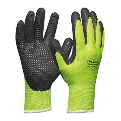Image de Gebol 1 paire de gants travail avec picots pour l&#039;hiver l Taille XXL (Gr 11) Vert fluo Multi Flex hiver