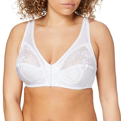 Image de Sassa Soft BH Vorderverschluß Soutien Gorge de Tous Les Jours, Opaque, Blanc (Weiß 00100), FR: 120B (Taille Fabricant: 105B) Femme