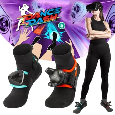 Image de Rebuff Reality Trackstraps Elite + Dance Dash Steam Key, Compatible with VIVE Ultimate Tracker, Tundra Tracker (tracker sold separately)