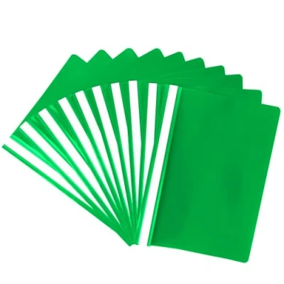 Image de Netuno 10x chemise à lamelle vert A4 dossier rapide levier en plastique classeur de présentation avec couverture transparente