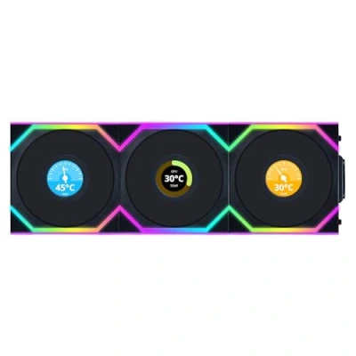 Image de LIAN LI Nom : UNI FAN SL LCD ARGB PWM, 3 pack 120mm Neuf