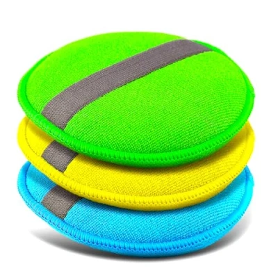 Image de Glart 43PP Éponge à polir la main en Microfibre, lot de 3, 130x25 mm, tampon applicateur cire pour cires, vernis, nettoyant peinture, cirage Voiture, au lieu d&#039;une polisseuse