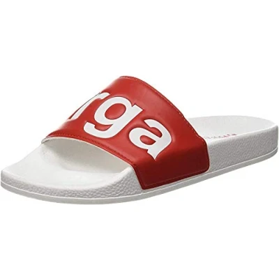 Image de Superga Mixte Adulte 1908 puu Chaussures de Plage &amp; Piscine, Blanc (Blancwhite Red A06), 37 EU