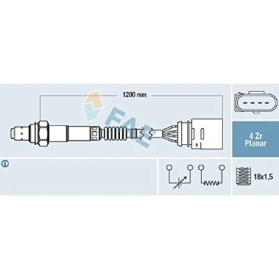 Image de FAE 77144 Sonde lambda AUDI: A4 B5 Berline, A6 C5 Avant, VOLKSWAGEN: Passat Break