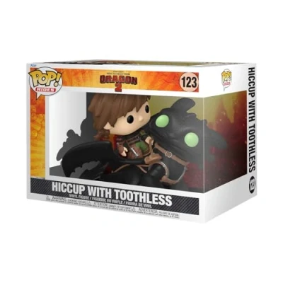 Image de Funko Pop! Rides Deluxe: HTTYD Hiccup with Toothless How to Train Your Dragon Figurine en Vinyle à Collectionner Idée de Cadeau Produits Officiels Jouets pour Les Enfants et Adultes