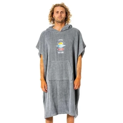 Image de Rip Curl LOGO Hooded Peignoir, Homme, Taille: One Size, Grey