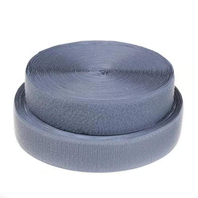 Image de TUKA Scratch Ruban à coudre 25 mètres x 50mm, Non adhésif bande Hook &amp; Loop, Crochet et Boucle pour couture, Tissu Fermeture, 25m Boucle, Gris argent TKB5030 Silvergray