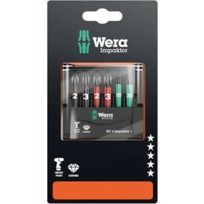 Image de Wera 05073890001 Bit Check 6 Impacter 1 SB, pièces, Multicolore