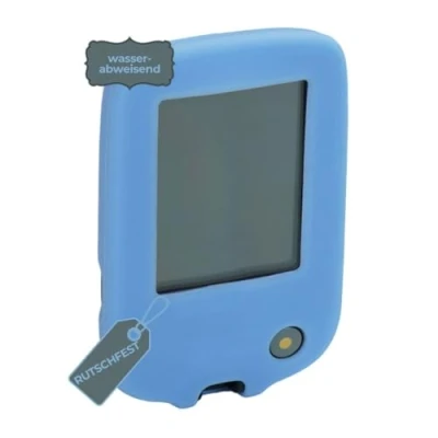 Image de caseroxx Coque en Silicone Compatible avec Freestyle Libre 3 Bleu, Sac ou sans Clip Ceinture Bleu