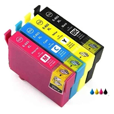 Image de illico 603XL lot 4 Cartouches d&#039;encre compatibles pour Epson 603 XL Expression Home XP 2100 2105 3105 3100 4105 4100 Workforce WF 2850DWF 2835DWF 2830DWF 2810DWF