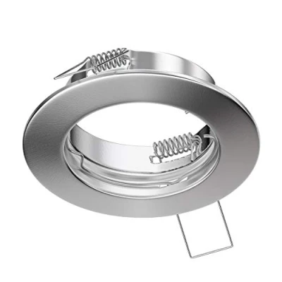 Image de ledscom.de Cadre d&#039;encastrement au plafond FERE, rond, chrome mat, spot de plafond, encastré, support, plafonnier, spots, cadre, plafonnier