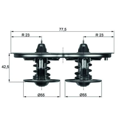 Image de MAHLE ORIGINAL TX 32/1 Thermostat d&#039;eau
