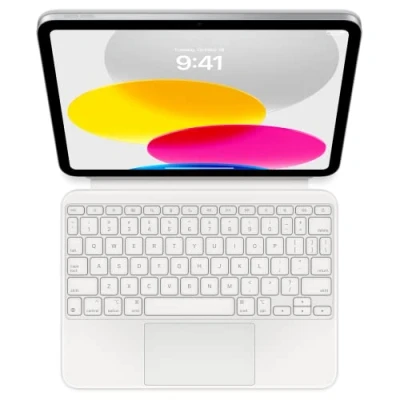 Image de Apple Magic Keyboard Folio (pour iPad 10ᵉ Gen) (QWERTY États Unis) Blanc (Reconditionné)
