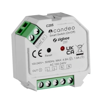 Image de Candeo Zigbee Module de commutateur compatible avec les interrupteurs à bascule, fonctionne Home Assistant, Philips Hue, Smartthings