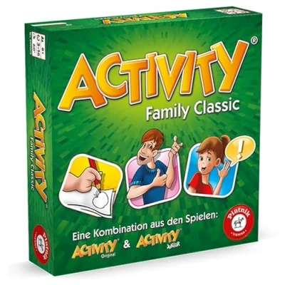 Image de Piatnik 6050 Activity Family Classic Le Classique du Jeu en Version familiale Junior et Cartes Originales à partir de 8 Ans pour 3 16 Joueurs Pantomime, Dessin, fête
