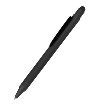 Image de Online stylo à bille Alu Stylus noir d, en aluminium, recharge de grande capacité remplaçable, couleur d&#039; écriture noire, avec toucher doux, embout tactile, 1 pièce