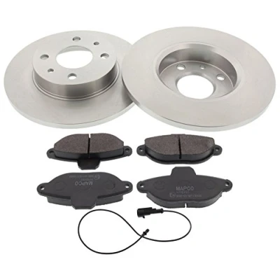 Image de MAPCO 47011 Disques et plaquettes de freins Essieu avant plein contact signal d&#039;usure inclus FIAT: 500 3 portes, Punto II 3/5 portes
