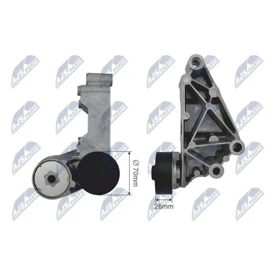 Image de NTY RNK FR 033 Poulie Tendeur FORD: Focus Mk1 3/5 portes, Transit Connect Van, Break, SAAB: 9 5 Berline