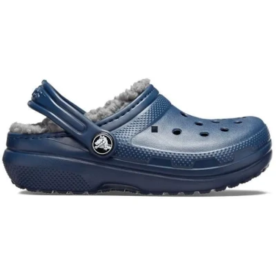 Image de Crocs Classic Lined Clog T, Sabot, Bleu Marine Anthracite, 23 EU