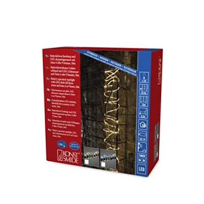 Image de Konstsmide 3695 807 Guirlande Lumineuse à Globes LED, Plastique, 4 W, Or, 550 x 0,5 cm