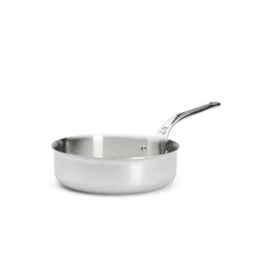 Image de De Buyer Sauteuse à bords droits en Inox 5 couches AFFINITY 24 cm Fabriquée France, Sans PFAS, Montée Rapide Température, 18/10, Tous Feux + Four, Finition Poli Brillant