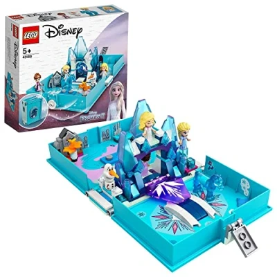 Image de LEGO 43189 Disney Frozen 2 Les Aventures d’Elsa et Nokk dans Un Livre de Contes, Set Portable, Jeu Voyage avec Micro Poupée